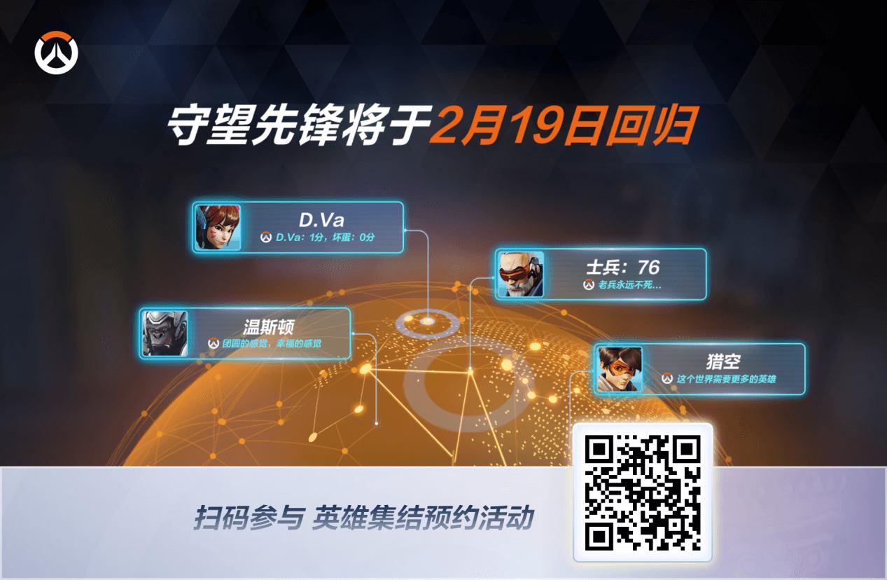 守望先锋国服重返战场!2月19日盛大归来,1月8日技术测试全面开启!