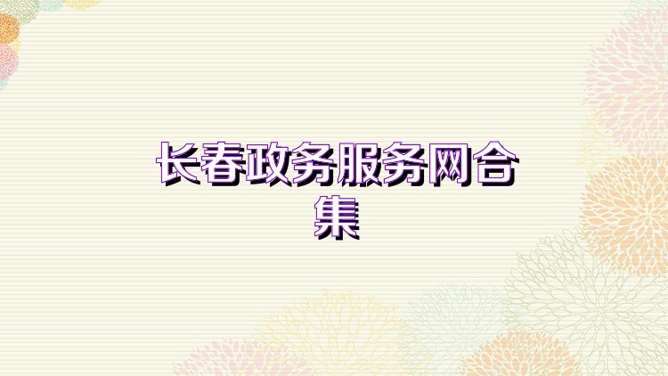 长春政务服务网合集